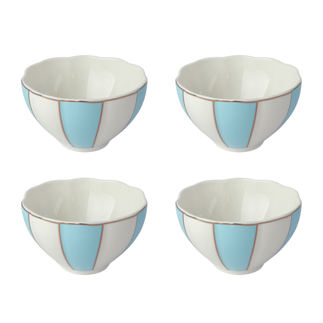 Set 4 bols colorés 12x6,50cm