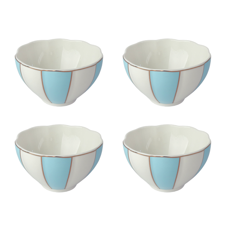 Set 4 bols colorés 12x6,50cm