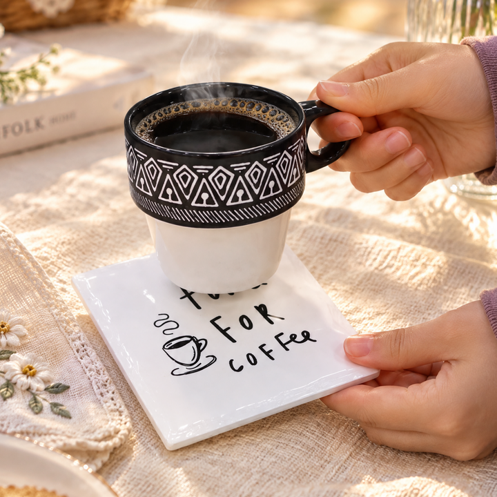 Set 6 tasses 200ML + 6 sous tasses 11cm