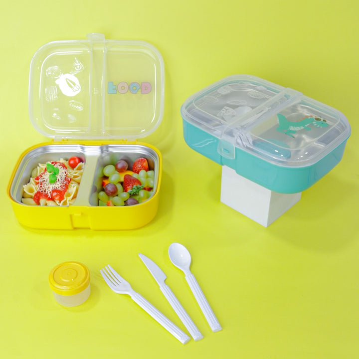 Set 2 lunch box en inox kids 20x15x6cm