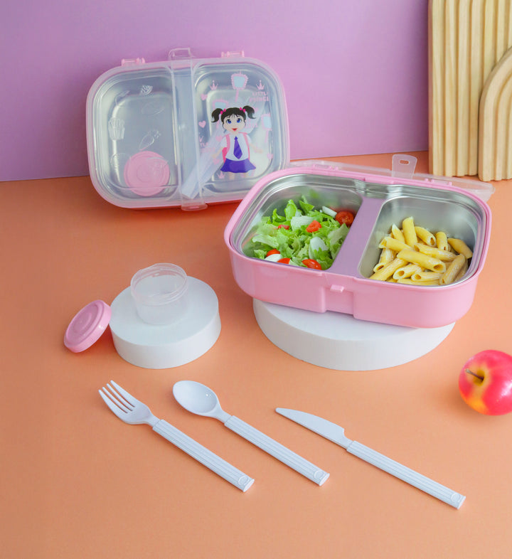 Set 2 lunch box en inox kids 20x15x6cm