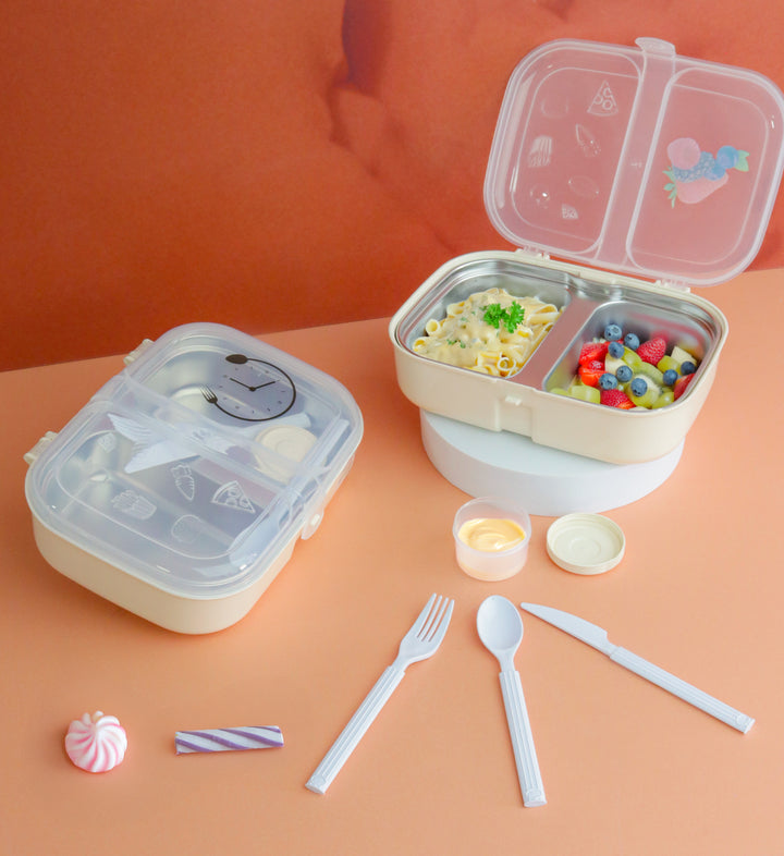 Set 2 lunch box en inox kids 20x15x6cm