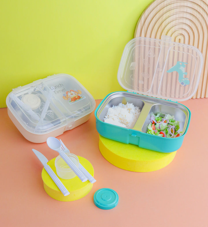 Set 2 lunch box en inox kids 20x15x6cm