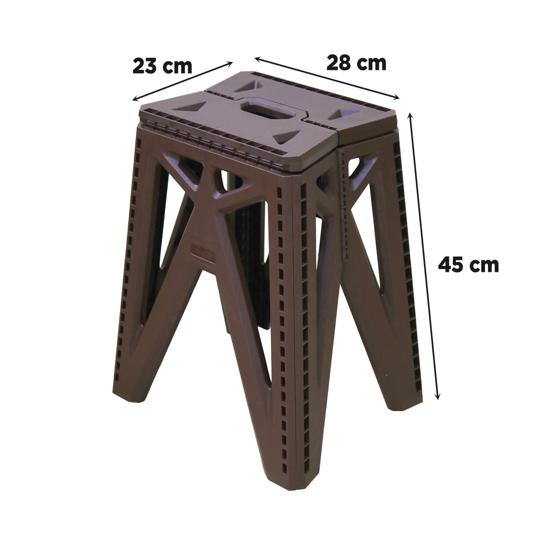 Table pliable rectangulaire 50x80x56cm + 4 tabourets pliable en plastique 28x23x45cm