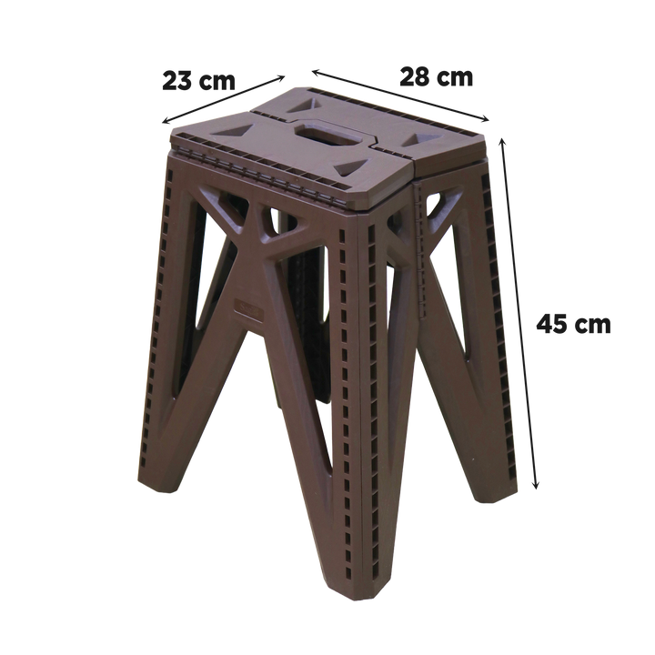 Table pliable rectangulaire 50x80x56cm + 4 tabourets pliable en plastique 28x23x45cm