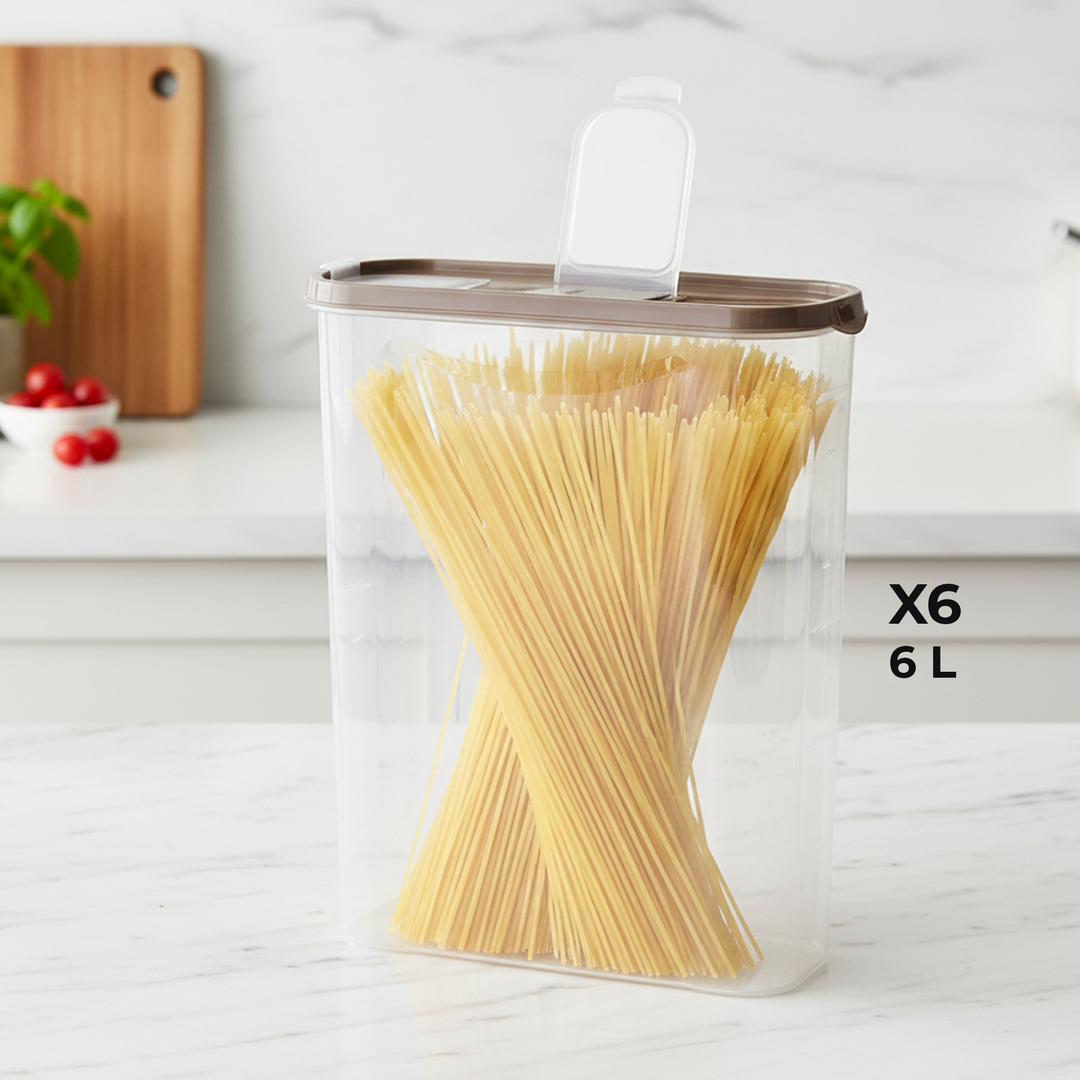 Set 6 boîtes céréales en plastique