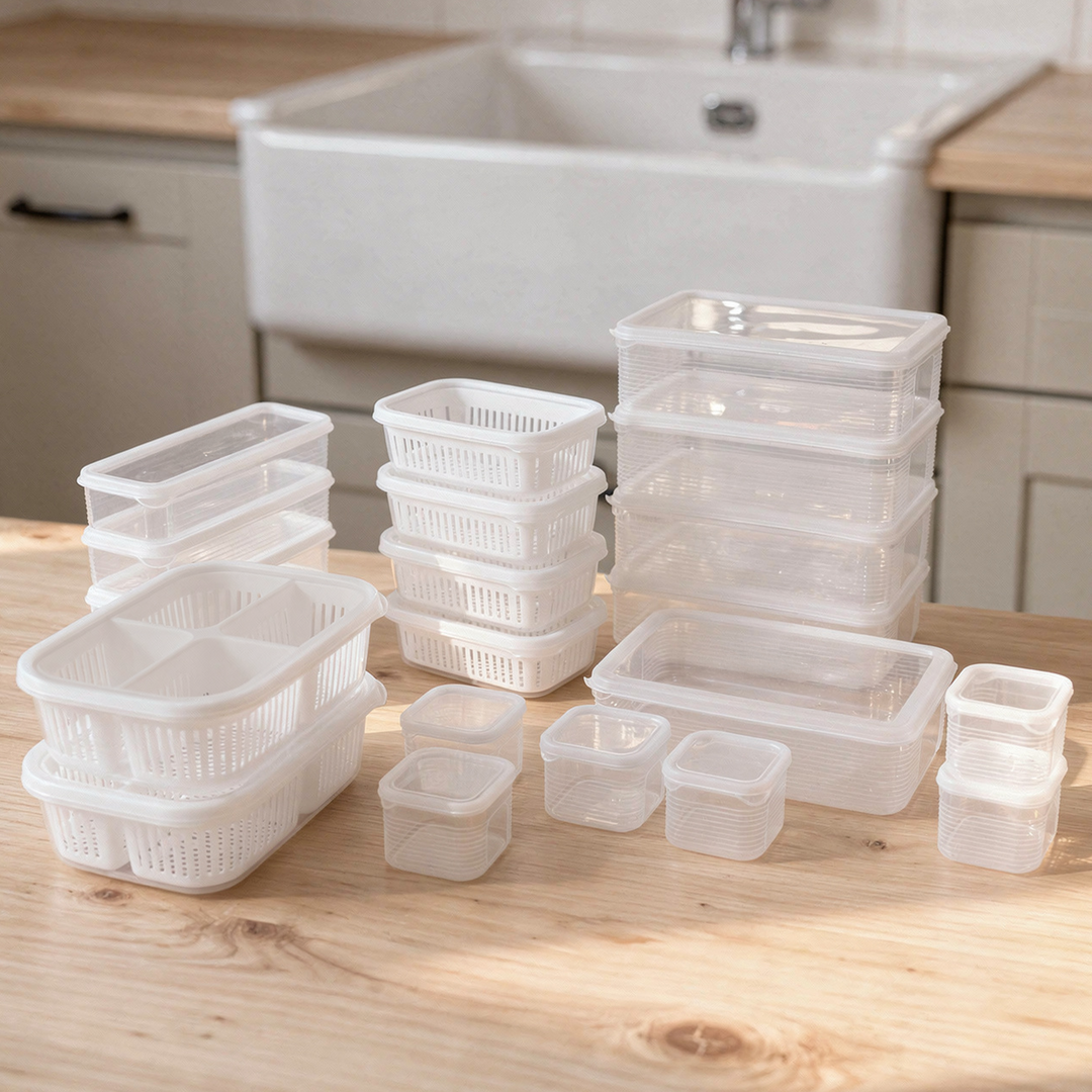 Set 21 boîtes de stockage en plastique