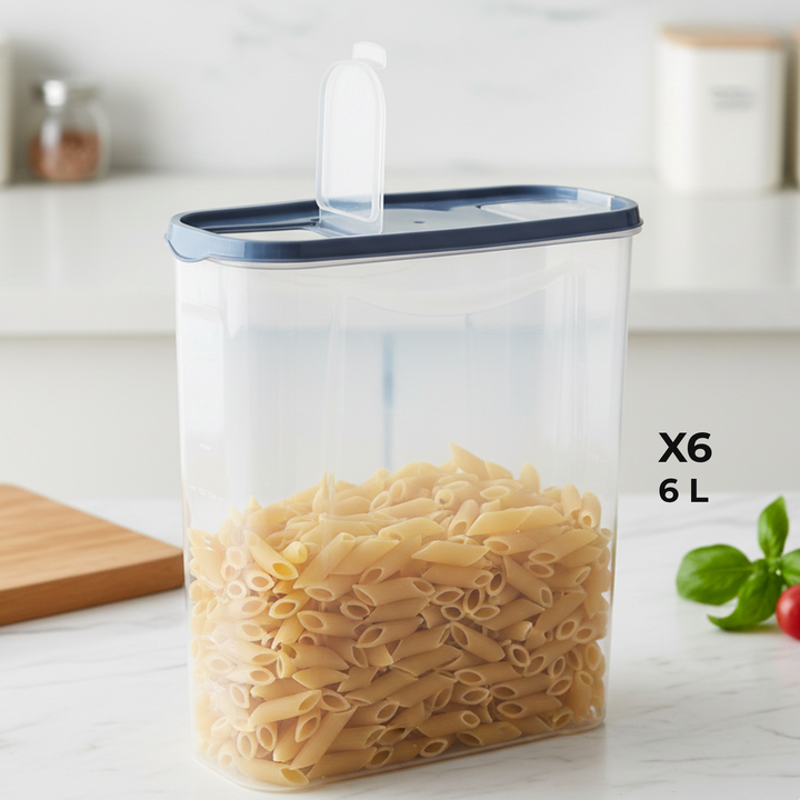 Set 6 boîtes céréales en plastique