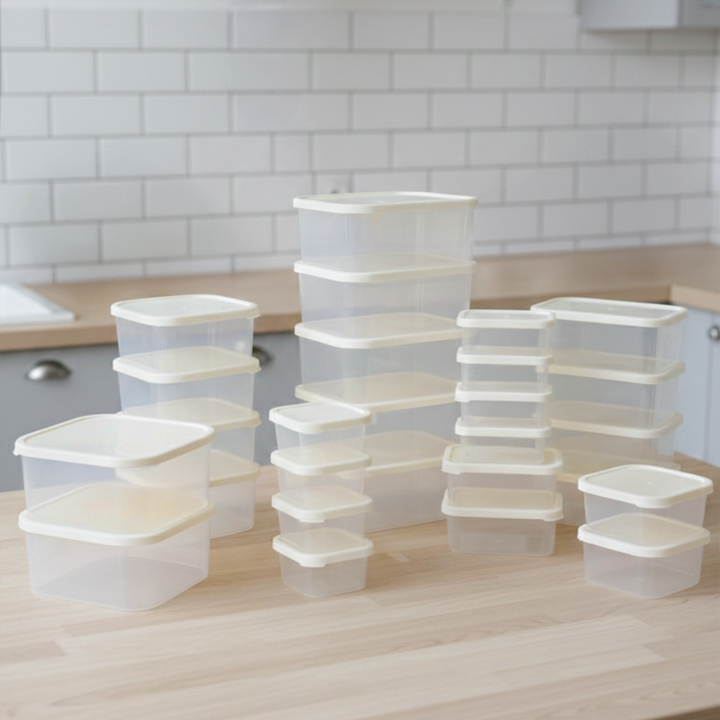 Set 28 boîtes de stockage en plastique