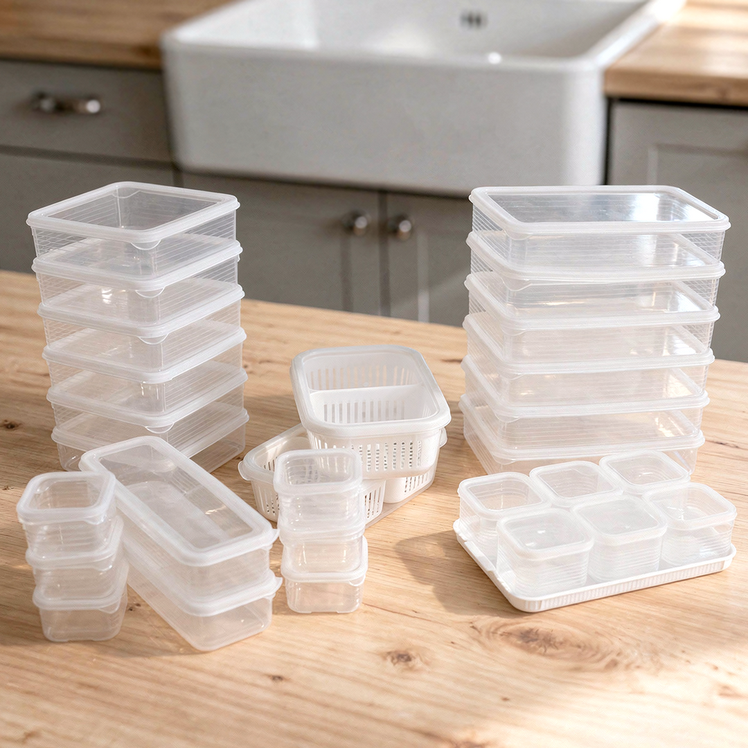 Set 28 boîtes de stockage en plastique