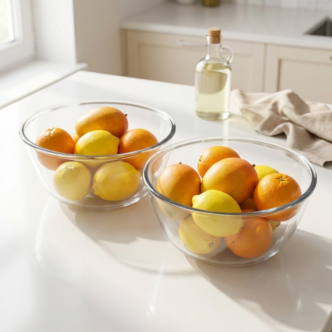 Set 5 saladiers en verre 1000ML + 1540ML + 2x2070ML + 4500ML