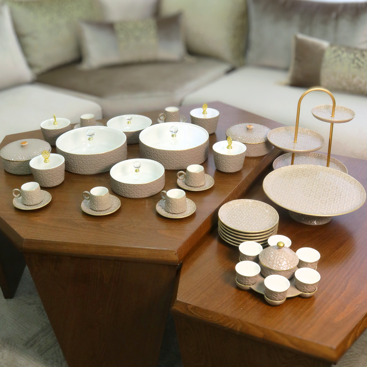 Service de table marron 31pcs