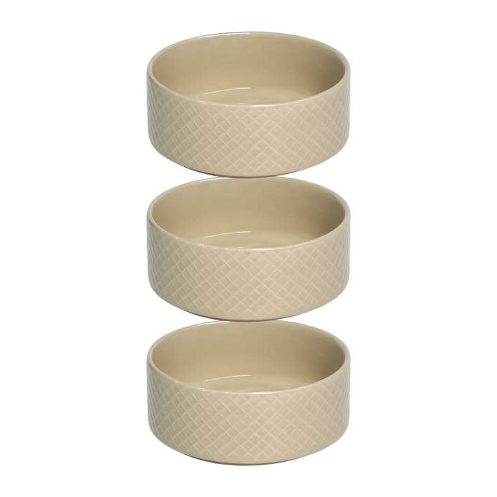 Set 3 bols avec anses 14cm + 3 bols 15cm en céramique