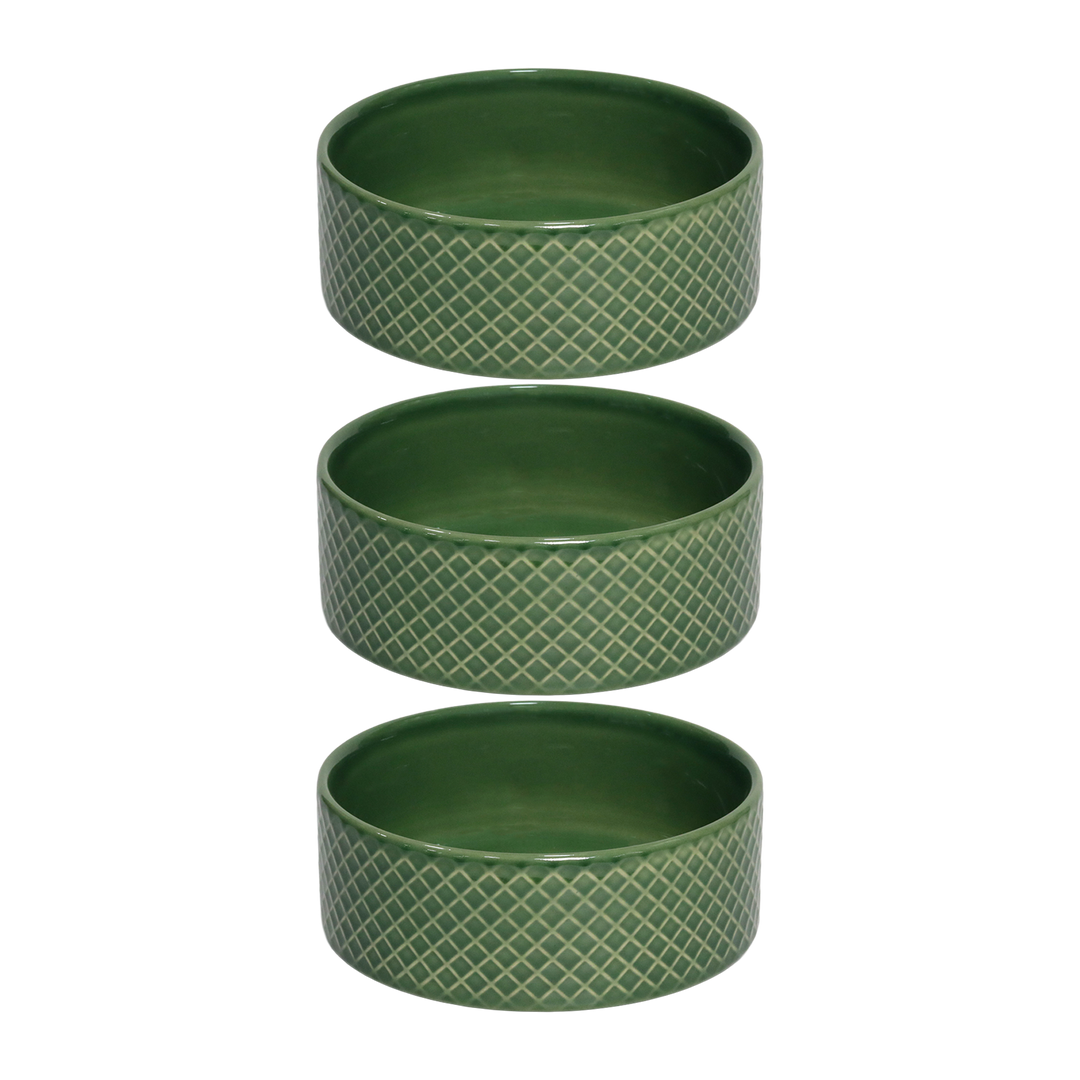 Set 3 bols avec anses 14cm + 3 bols 15cm en céramique