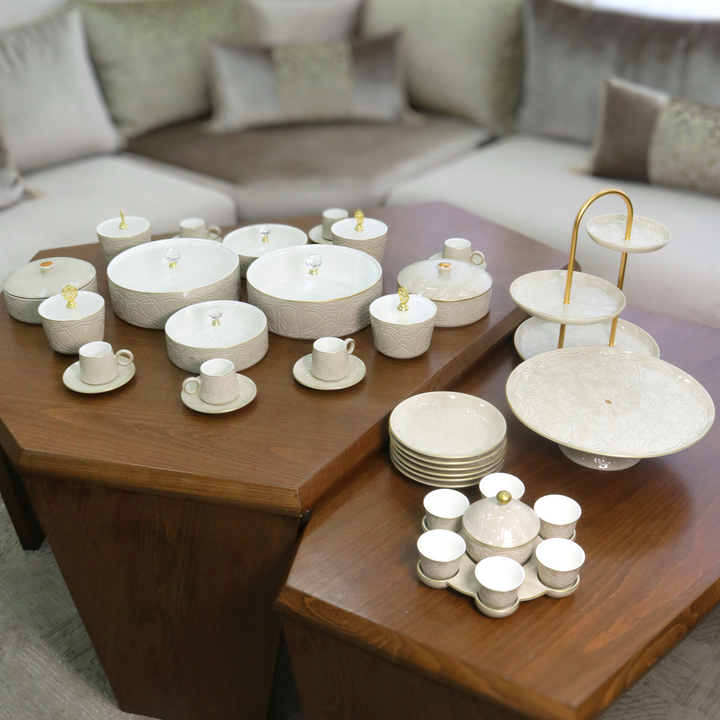 Service de table beige 31pcs