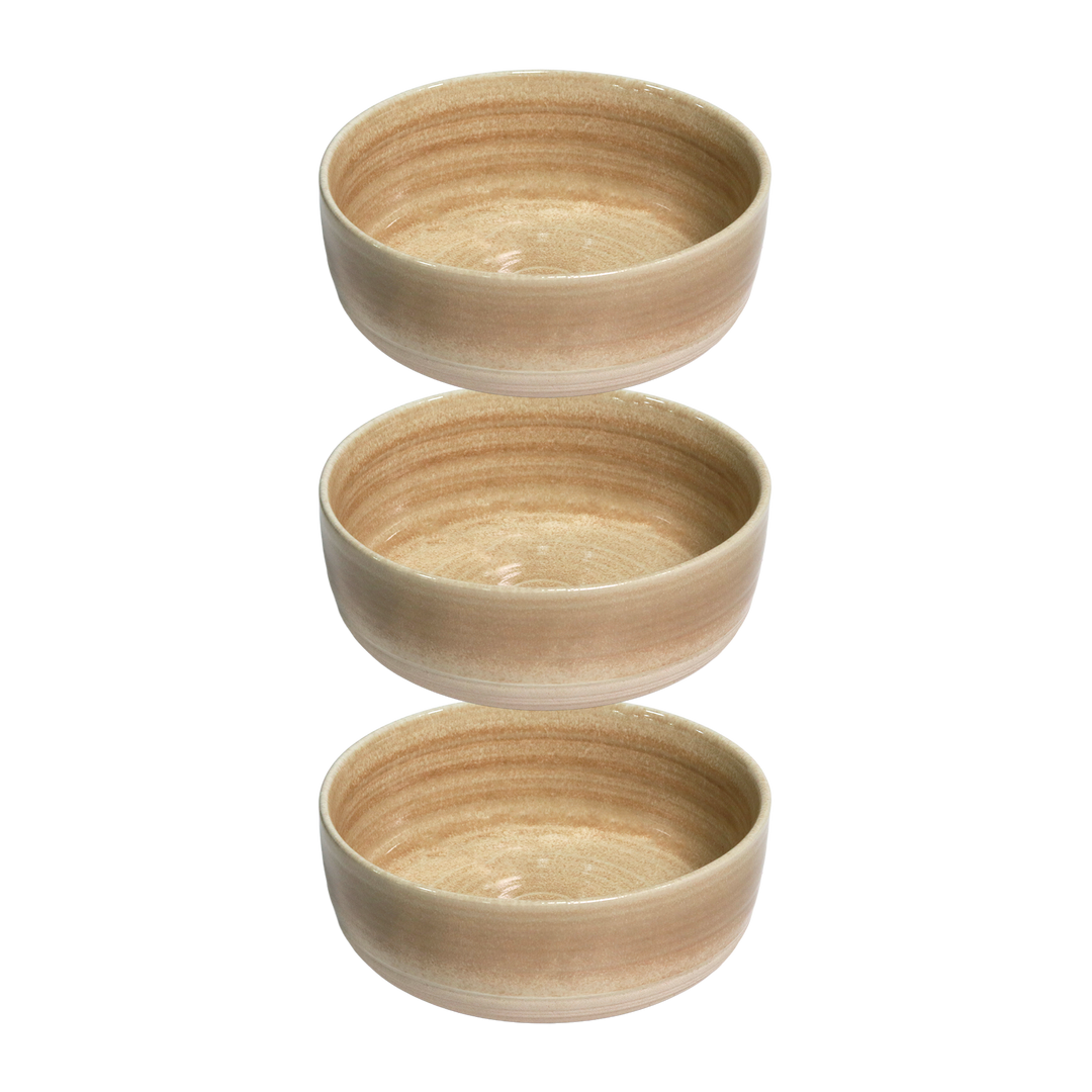 Set 3 assiettes 20cm + 3 bols 15cm + 2 bols avec anses 15cm en céramique