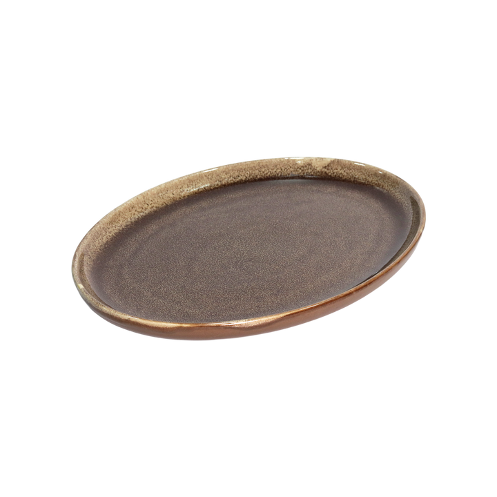 Set 3 assiettes 21cm + plats ovale 28cm + 3 bols 15cm en céramique