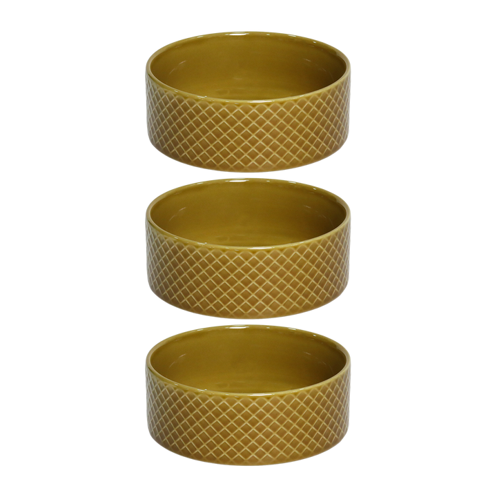 Set 3 bols avec anses 14cm + 3 bols 15cm en céramique