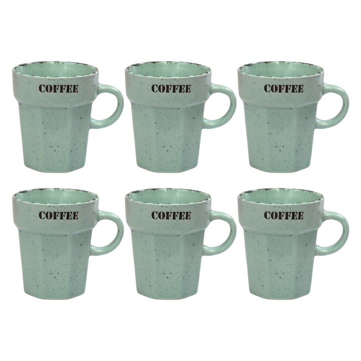 Set 6 tasses 75ML + 6 tasses 160ML en céramique