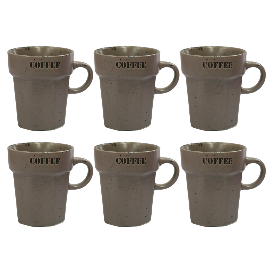 Set 6 tasses 75ML + 6 tasses 160ML en céramique