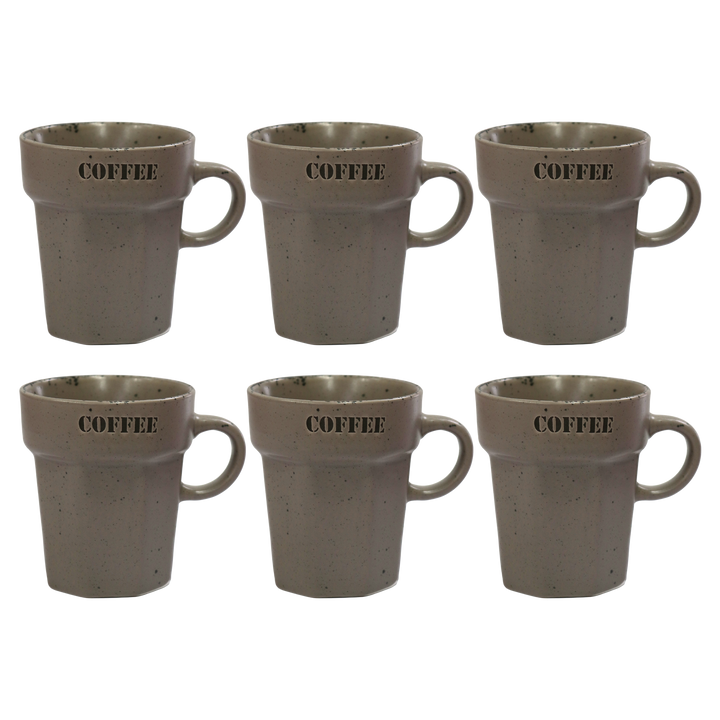 Set 6 tasses 75ML + 6 tasses 160ML en céramique