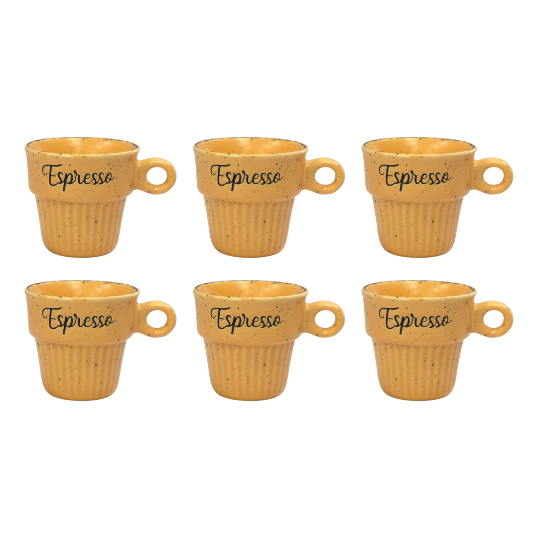 Set 6 tasses 75ML + 6 tasses 160ML en céramique