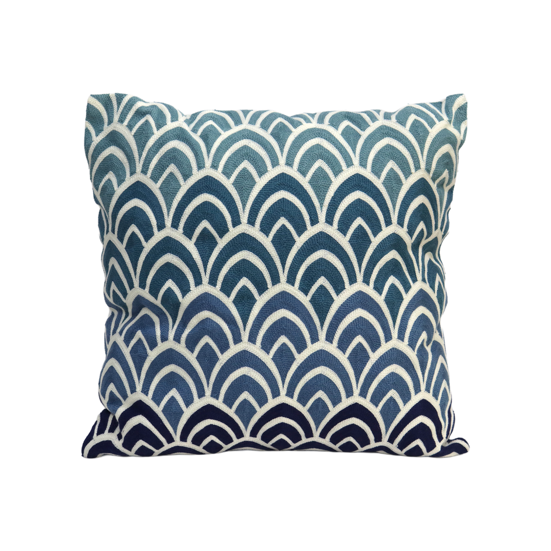 Set 2 coussins 45x45cm bleu