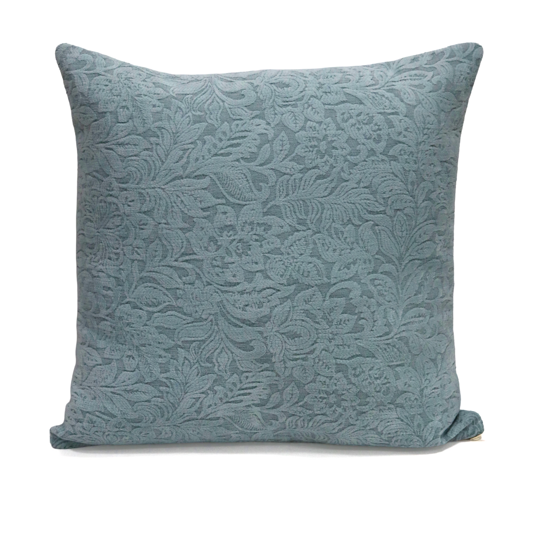 Set 2 coussins fleurs bleu 45x45cm