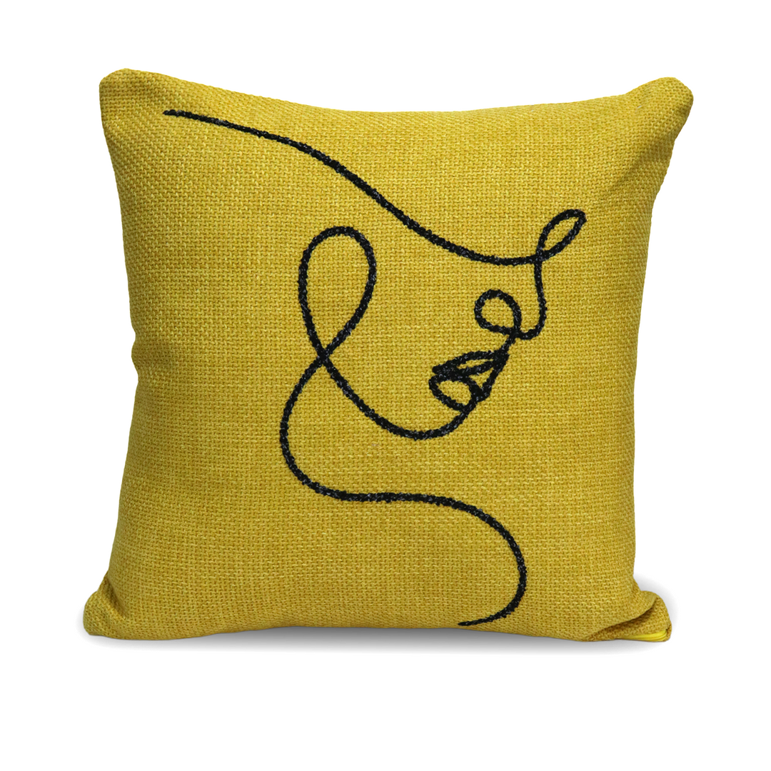 Set 2 coussins visage 45x45cm