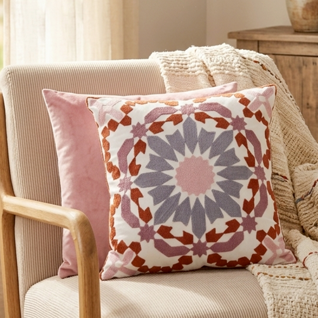 Set 2 coussins 45x45cm Zellij