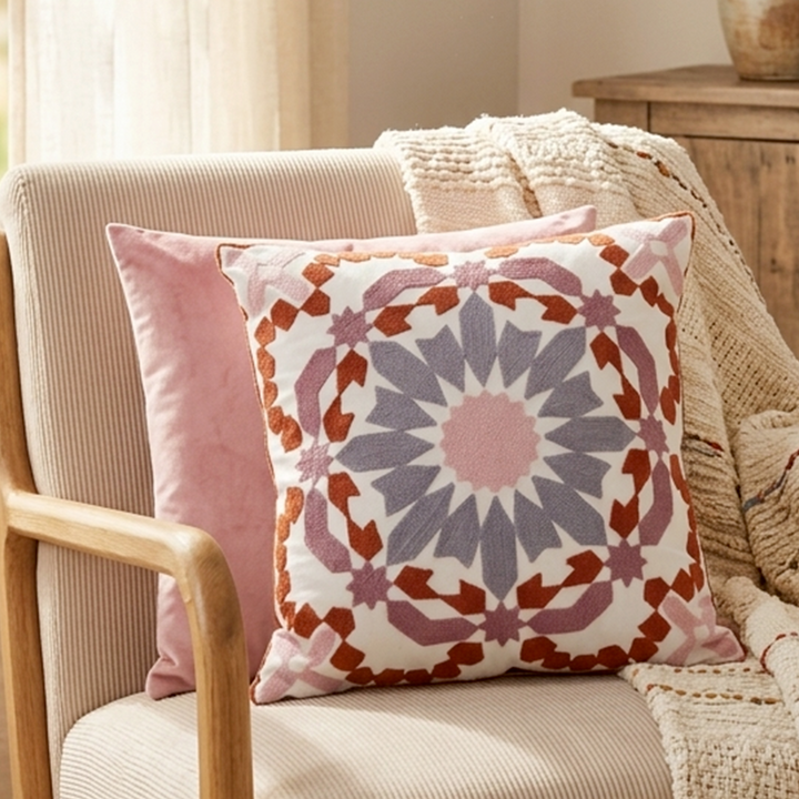 Set 2 coussins 45x45cm Zellij