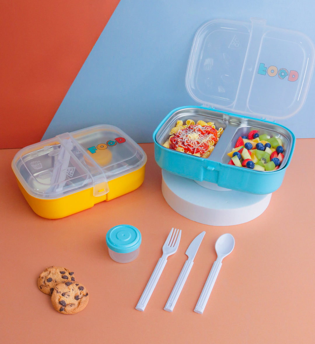 Set 2 lunch box en inox kids 20x15x6cm
