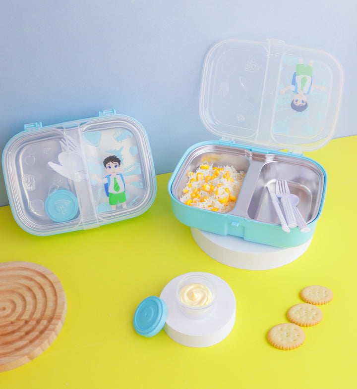 Set 2 lunch box en inox kids 20x15x6cm