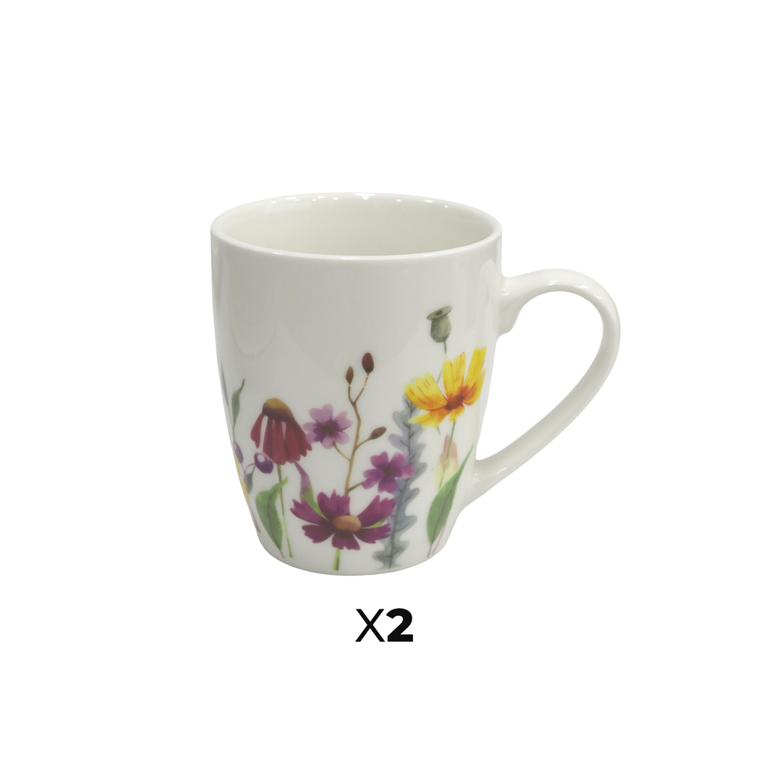 Set 2 bols 13cm + 2 assiettes 20cm + 2 coffrets de mugs 350ML avec 2 notebook
