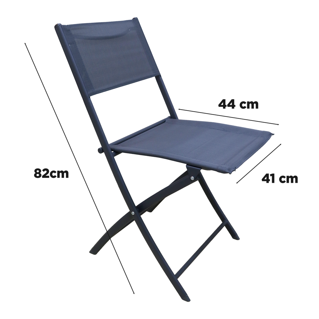 Table 60cm + 2 chaises en métal