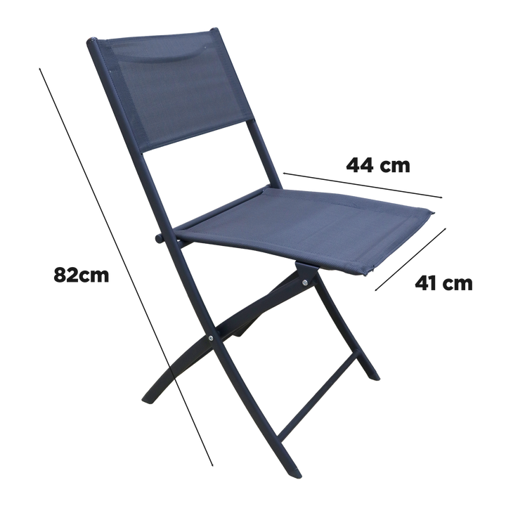 Table 60cm + 2 chaises en métal