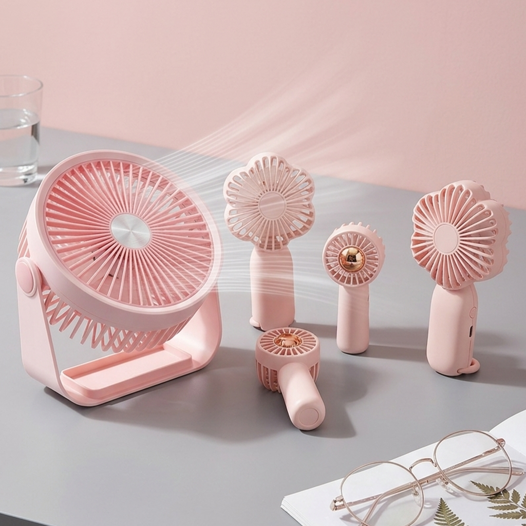 Set 5 mini ventilateurs USB 2x11cm + 2x16cm + 18cm
