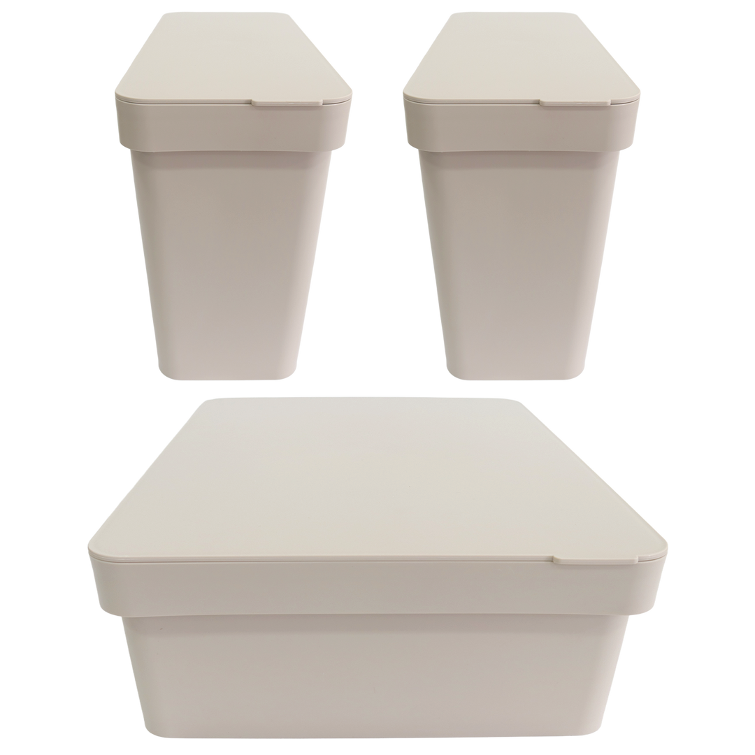 Set 2 boîtes rangement 14cm + 1 boîte de 28cm