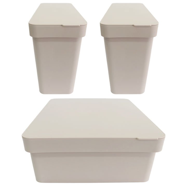 Set 2 boîtes rangement 14cm + 1 boîte de 28cm