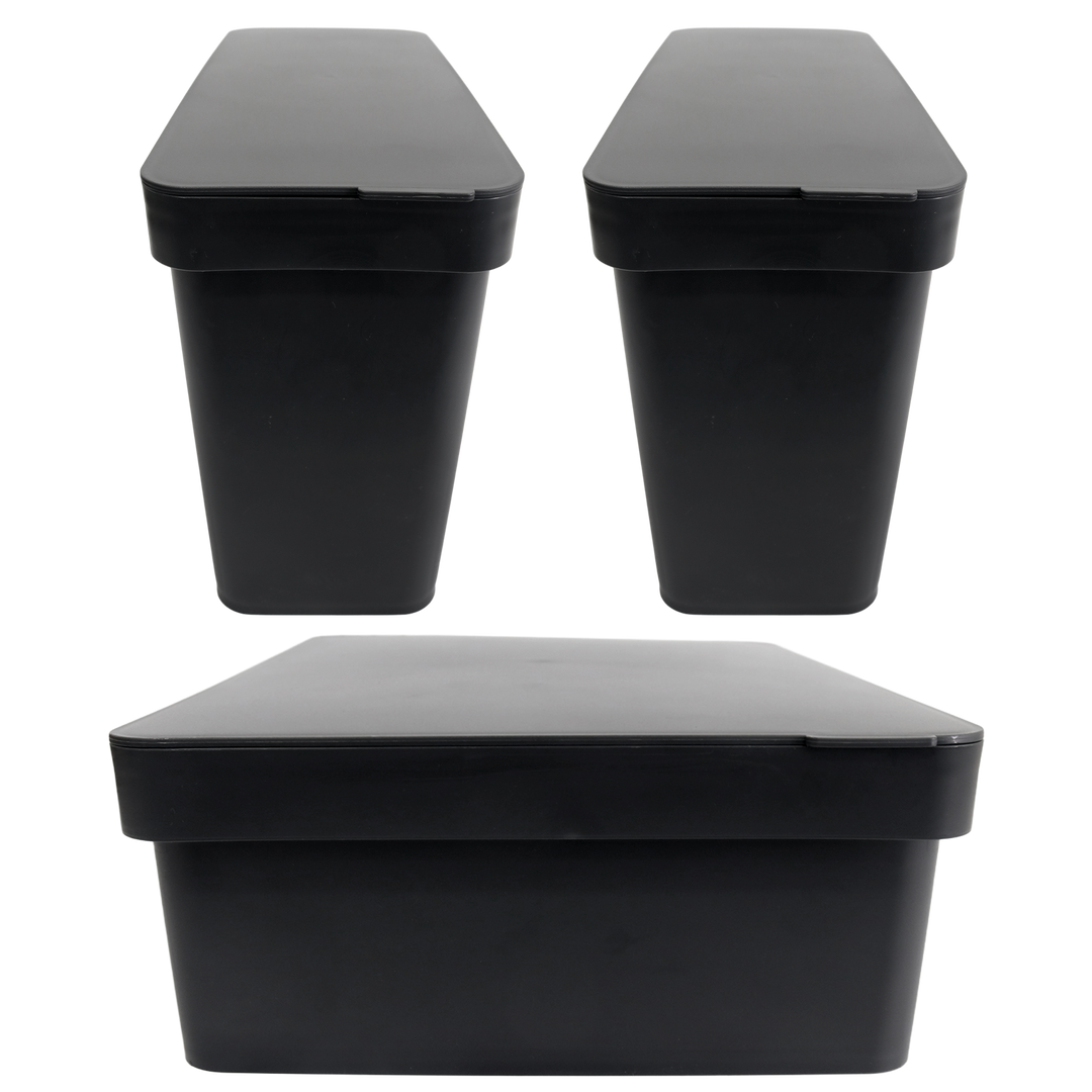 Set 2 boîtes rangement 14cm + 1 boîte de 28cm