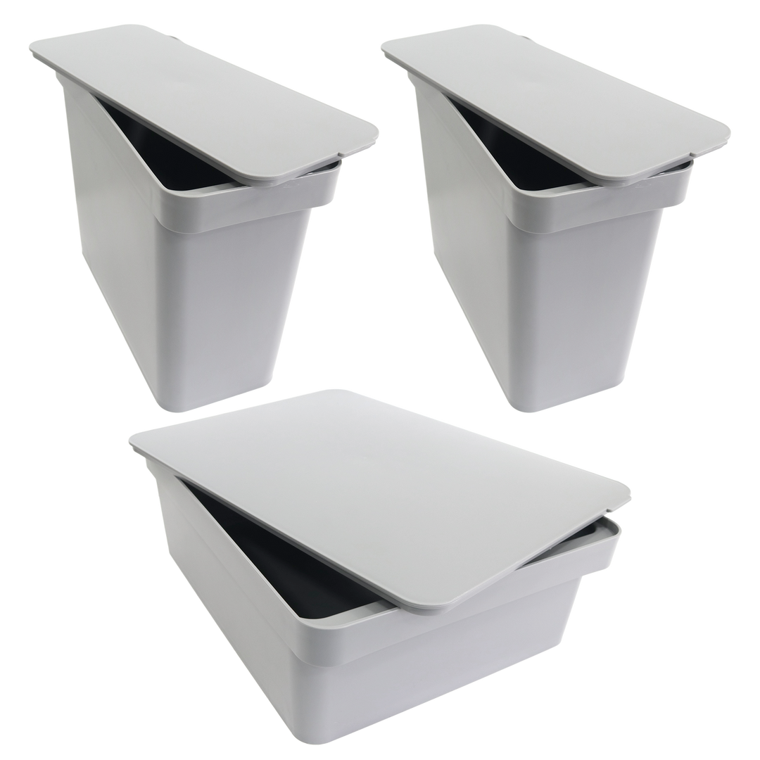 Set 2 boîtes rangement 14cm + 1 boîte de 28cm