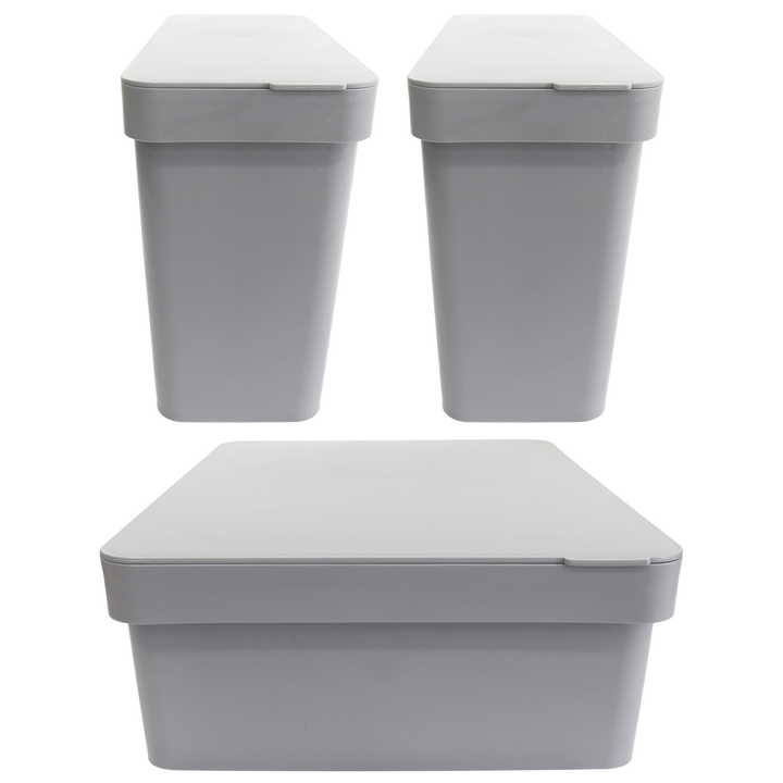 Set 2 boîtes rangement 14cm + 1 boîte de 28cm