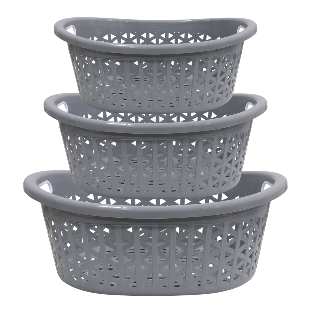 Etendoir en plastique + 3 paniers à linge 44cm + 52cm + 60cm