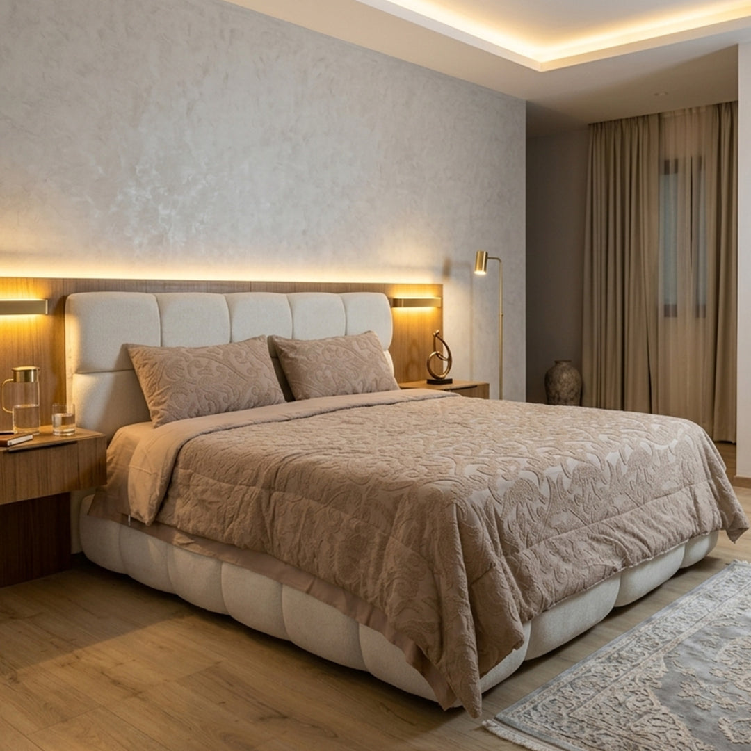Parure de lit 4pcs 2x220x240cm / 2x50x70cm modèle 2
