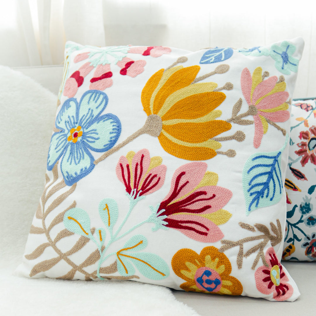 Coussin fleuri 45x45cm