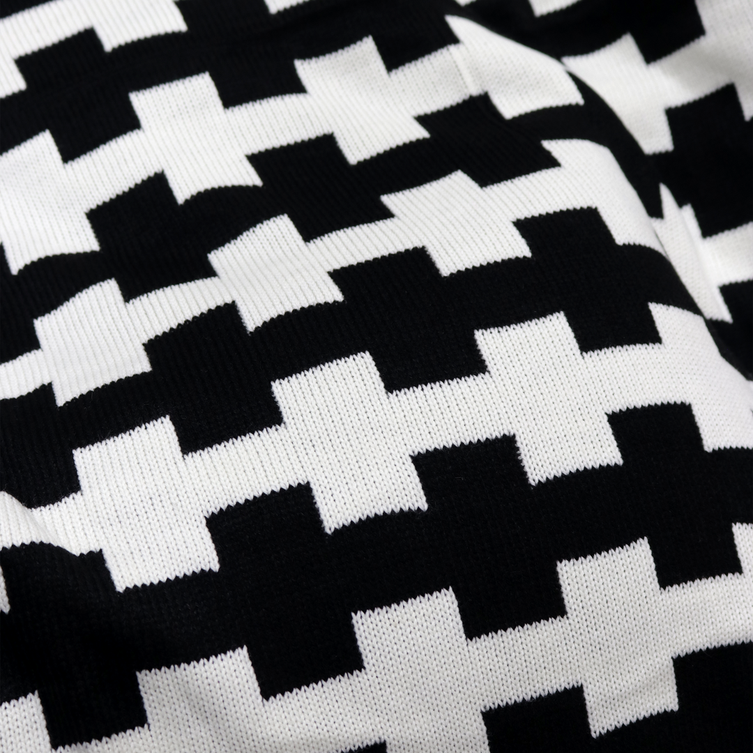 Plaid noir et blanc 130x180cm