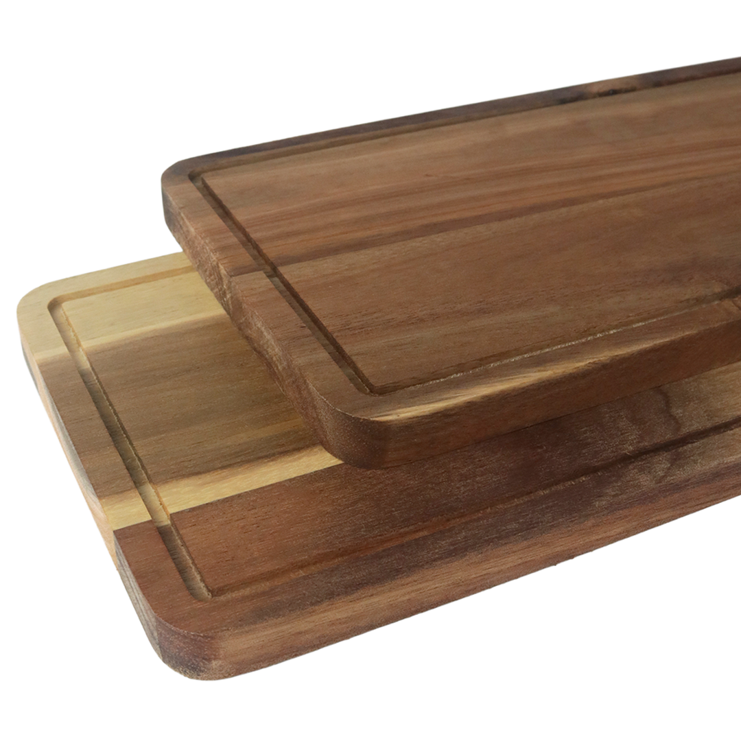 Set 2 planches présentation en bois 36x15cm