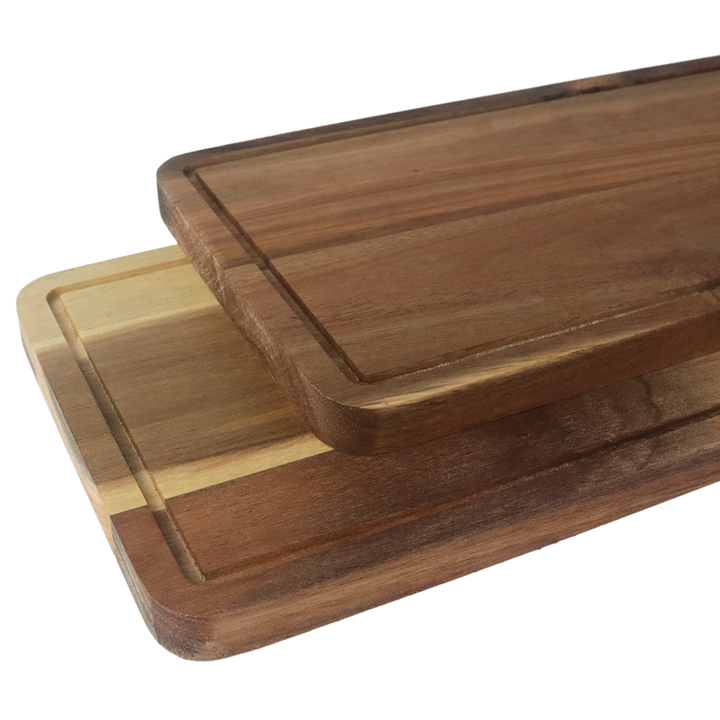 Set 2 planches présentation en bois 36x15cm