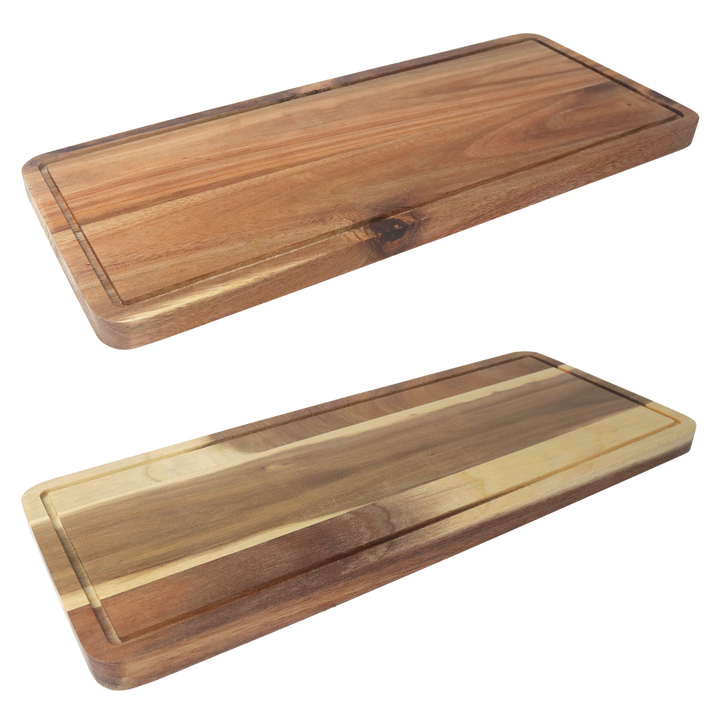 Set 2 planches présentation en bois 36x15cm