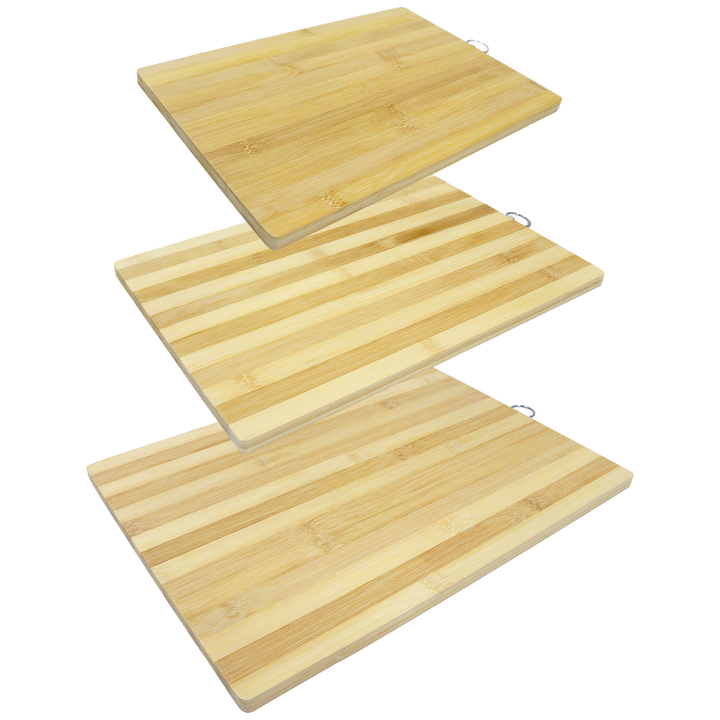 Set 3 planches à découpe en bois 34cm + 36cm + 40cm